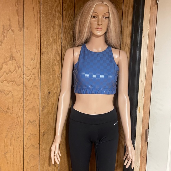 Peloton Blue Checkered Sports Bra - Picture 11 of 15